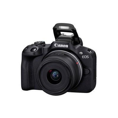 17. Canon EOS R50, Schwarz + RF-S 18-45mm F4.5-6.3 IS STM Kit, spiegellose Kamera, 24,2 MP CMOS, 6000 x 4000 Pixel, Schwarz