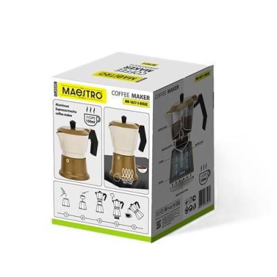 2. Aluminium-Kaffeemaschine MR-1657-3-BEIGE MAESTRO