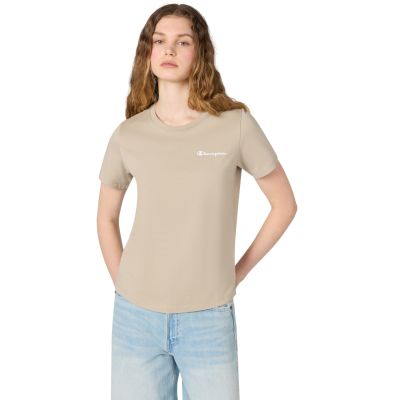Champion Damen Kurzarm-T-Shirt Beige 118408 MS041
