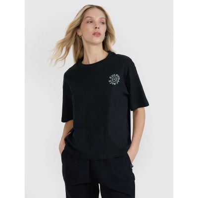 3. Übergroßes bedrucktes Damen-T-Shirt 4F 4FWSS25TTSHF1993-20S