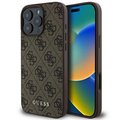 Guess 4G Classic Hülle für iPhone 16 Pro Max – braun