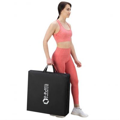 8. Klappbare Gymnastikmatratze schwarz 1800x600x500mm HMS MGS02
