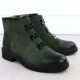 3. Damen-Wildlederimitat-Stiefeletten, gefüttert, grün M.Daszyński SA252-4