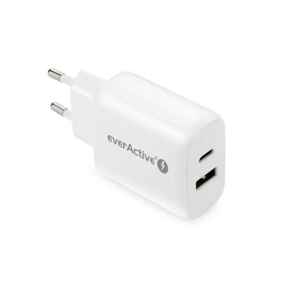 3. EVERACTIVE NETZLADEGERÄT MIT 1 X USB QUICK CHARGE 3.0 UND 1 X USB-C PD PPS 25 W, WEISS, SC-370Q