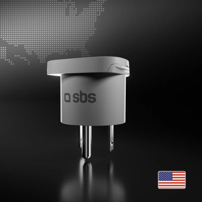 3. SBS US-Reiseadapter – Universal – Weiß