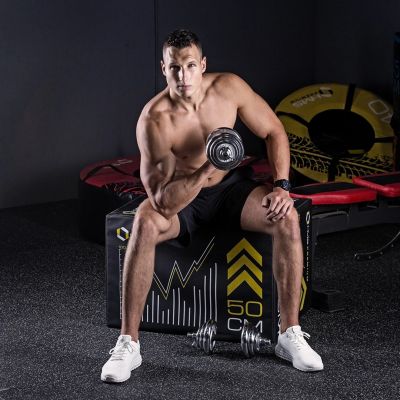 15. Hanteln im Koffer HMS STC21 2 x 10 kg Chrom