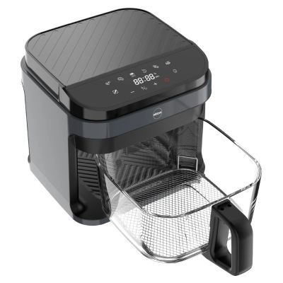 14. ELDOM FETTFREIE FRITTEUSE FR500 5,5 L 1200W GLASBEHÄLTER, GRILLEN, SILIKONPLATTE, 8 PROGRAMME, TEMPERATURREGELUNG.