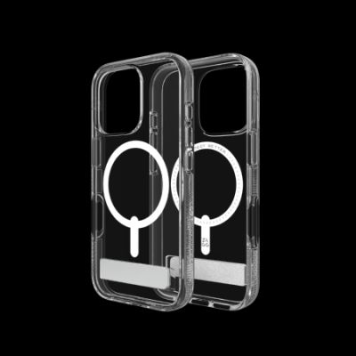 3. ZAGG Crystal Palace Snap Kickstand MagSafe Hülle mit Ständer für iPhone 16 Pro – transparent