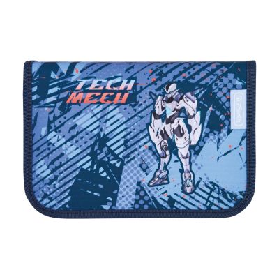 13. Herlitz UltraLight Plus TechMech Schulrucksack-Set für Jungen, Polyester, Blau, Orange