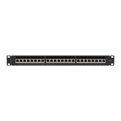 3. LANBERG Patchpanel 19" 24 Ports 1U CAT.7 FTP Schwarz PPS7-1024-B