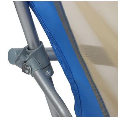 13. Strandstuhl mit Armlehnen, 55 x 58 x 64 cm, zusammenklappbar, blau