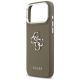 6. Guess Grained Big 4G Classic Logo Hülle für iPhone 17 Pro Max - Braun