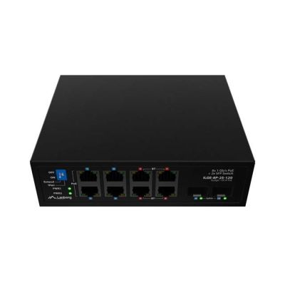 22. LANBERG ILGE-8P-2S-120 LIGHT INDUSTRIAL POE 4XBT 4XAT 2XSFP DIN GIGABIT ETHERNET Switch