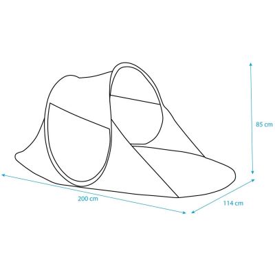 11. Selbstexplosives Strandzelt 190x120x86CM MARINEBLAU