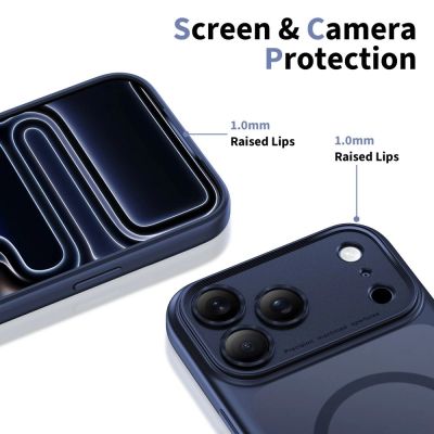 4. Tech-Protect Magpeak Magsafe CC Case für iPhone 17 Pro – Matt Marineblau