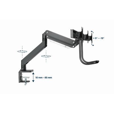 26. GEMBIRD Verstellbarer Schreibtischarm/Halterung für 3 Monitore 17-27 Zoll, VESA 100x100 mm, bis zu 6 kg