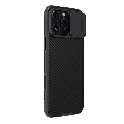 3. Nillkin CamShield Pro Hülle für iPhone 16 Pro Max mit Kameraabdeckung – Schwarz