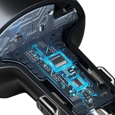 9. Baseus Enjoy FM Transmitter Autoladegerät LED 2x USB / 3,5mm Klinke kabellos MP3 Player Bluetooth 5.0 3.4A schwarz (CCLH-01)