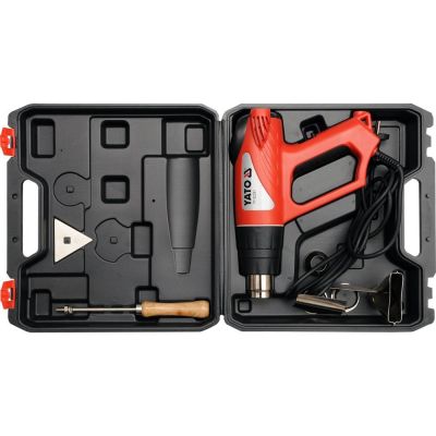 3. Yato YT-82291 Heißluftpistole, 500 l/min, 550 °C, 2000 W, Schwarz, Rot
