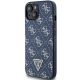 2. Guess 4G Triangle Metal Logo Hülle für iPhone 15 Plus / 14 Plus – Blau