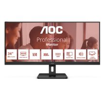 AOC U34E2M Computermonitor 86,4 cm (34") 3440 x 1440 px Wide Quad HD Schwarz
