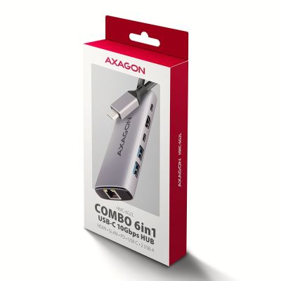 10. Axagon HMC-6G2L Kabelgebundene Dockingstation USB 3.2 Gen 2 (3.1 Gen 2) Typ-C Aluminium