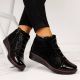10. Damen-Lederboots mit Warmfutter und Print, schwarz, Filippo