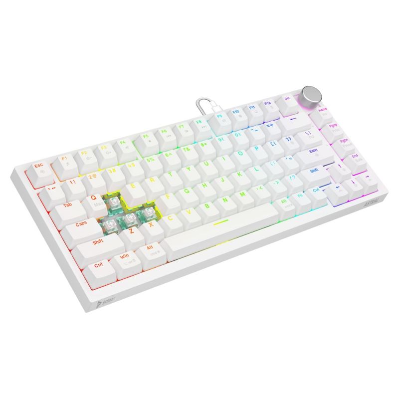 2. SAVIO MECHANISCHE TASTATUR ASTRAL WHITE OUTEMU WHITE JADE RGB