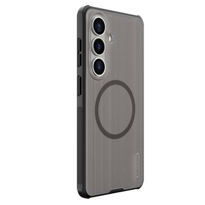 4. Nillkin Super Frosted Shield Pro Magnetische Hülle, kompatibel mit MagSafe für Samsung Galaxy S26 – Transparent Schwarz
