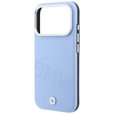 6. BMW Logo mit schrägen Prägebuchstaben, MagSafe-Hülle für iPhone 18 Pro Max / 17 Pro Max – Blau