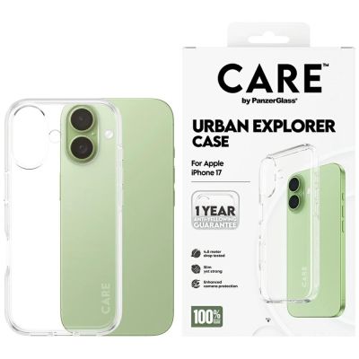 CARE by PanzerGlass Flagship Urban Explorer Case mit Clear Frame für iPhone 17 - transparent