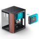 27. Jonsbo TK-0 PC-Gehäuse, Mini-Tower, Mini-ITX, gehärtetes Glas, Holz – schwarz