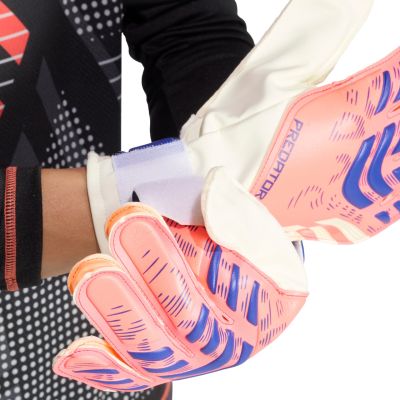 14. adidas Predator Glove Training Torwarthandschuhe Weiß und Orange JN5355