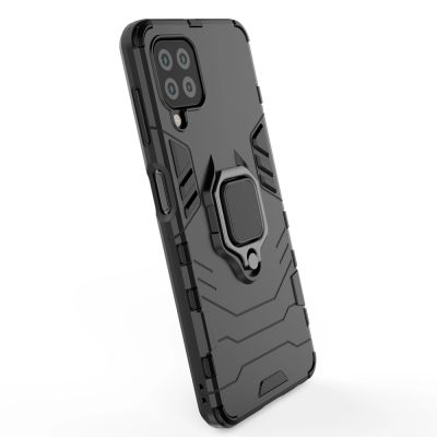 7. Ring Armor robuste Kickstand TPU/PC Panzer Handyhülle Hard Case für Samsung Galaxy A22 4G blau