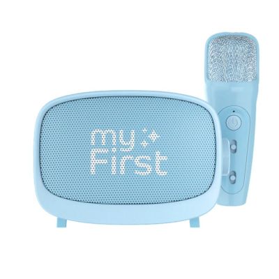 2. myFirst Voice 2 - Karaoke-Set für Kinder - Mikrofon und drahtloser Lautsprecher mit Klangveränderungseffekten (blau)