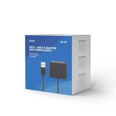 3. SAVIO USB 3.0-Adapter für 3,5"-Laufwerke mit Netzteil AK-39