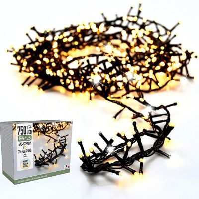 19. WEIHNACHTSLICHTER LICHTERKETTE 750 LED FLASH WARMWEISS