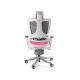 3. Wau 2 BL401 Bürostuhl, magenta/weißer Stoff