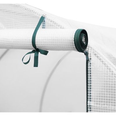 31. Gewächshaus-Gartentunnel 200x200x200CM PE-Konstruktion Weißer Stahl