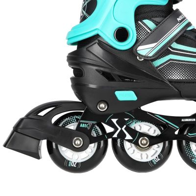 6. NILS Extreme NH18190 2-in-1 Rollschuhe, schwarz und blau, Größe S (29–33), mit austauschbarer Hockeykufe