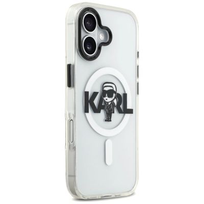 4. Karl Lagerfeld IML Karl Sketch Logo MagSafe Case für iPhone 17 - Transparent