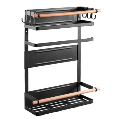 Maclean Magnetisches Kühlschrank-/Waschmaschinenregal, Schwarz, max. 12 kg, MC-910