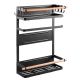 Maclean Magnetisches Kühlschrank-/Waschmaschinenregal, Schwarz, max. 12 kg, MC-910