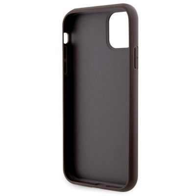 8. Guess GUHCN61P4TDSCPW Hülle für iPhone 11 / Xr – Braunes Crossbody 4G Metalllogo