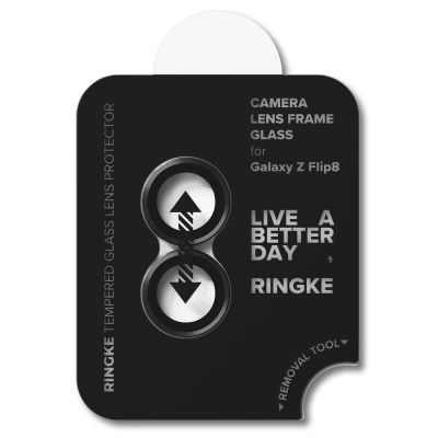 4. Ringke Kameraschutzrahmen, 2er-Pack für Samsung Galaxy Z Flip 8 – Schwarz