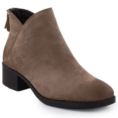 Damen-Ankle-Boots mit Blockabsatz, gefüttert, beige, Potocki 12472