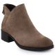 Damen-Ankle-Boots mit Blockabsatz, gefüttert, beige, Potocki 12472