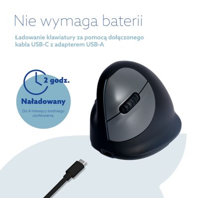 12. Ergonomische R-Go Pele HE Bluetooth-Maus für Linkshänder, sidabrina