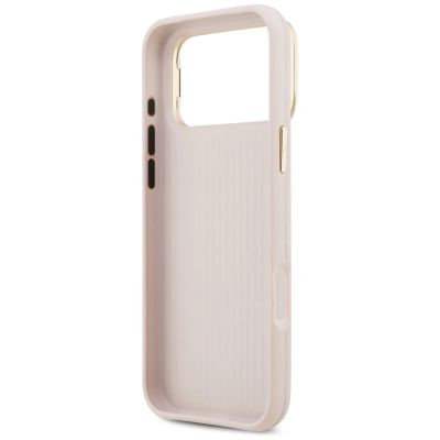 7. Guess Grained Big 4G & Stand Camera Case für iPhone 17 Pro Max - Pink