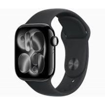 Apple Watch Series 11 GPS + Cellular 46 mm Gehäuse aus goldfarbenem Titan mit hellrosa Sportarmband – M/L